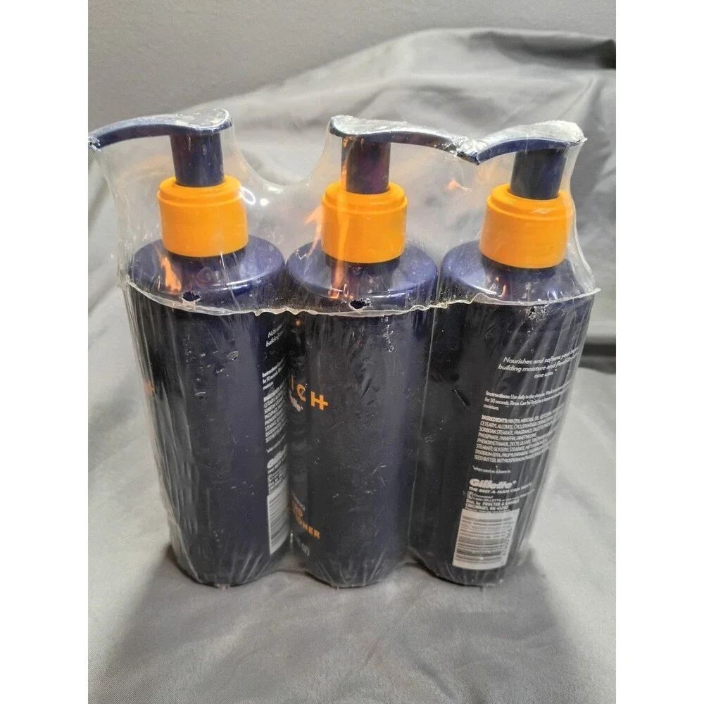 3 Pack Enrich By Gillette®️ Nourishing  Beard Conditioner - NEW-  7.3 fl oz each